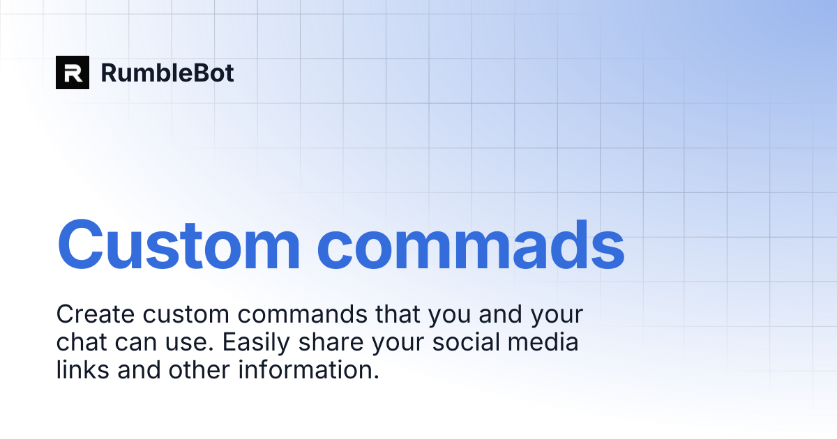 Custom commads | RumbleBot